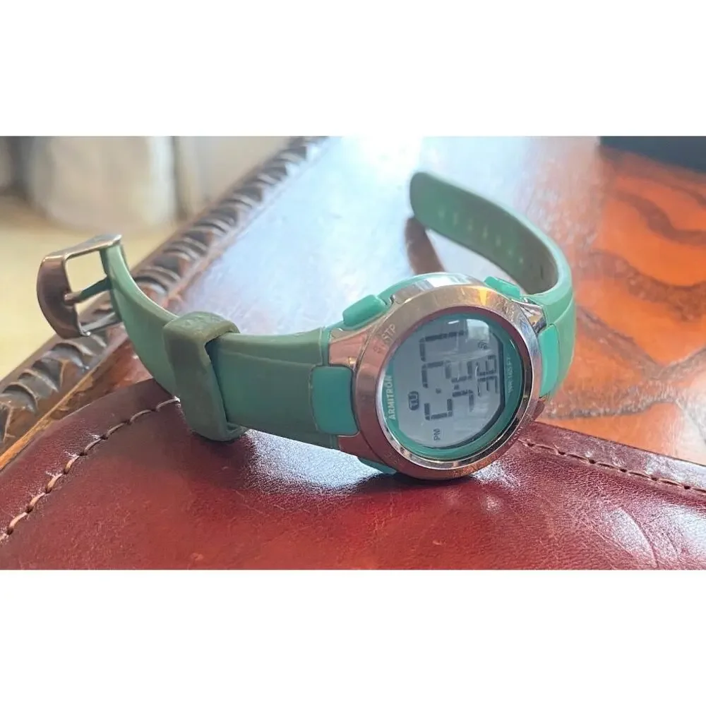 Women's 28mm Armitron Pro sports Watch, WR 50M, Green Case and Band